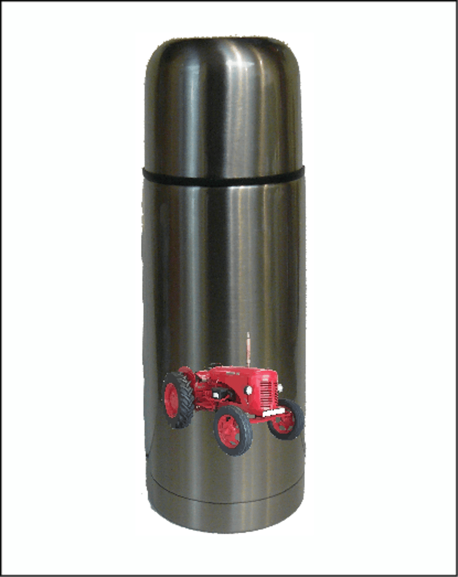 tractor d brown design ,stainless steel, flask,d brown classic tractor