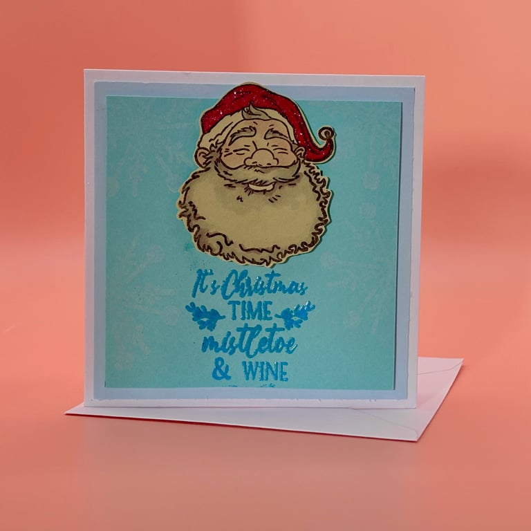 Handmade Santa's Mini Christmas Time Card