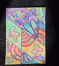Original A4 Unframed Abstract Art - Messy Doodle Zentangle