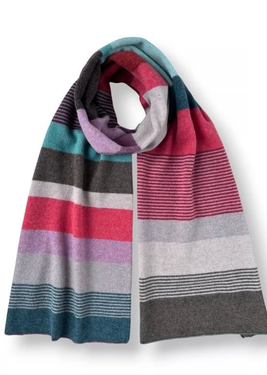 Engineered Stripe Big Scarf