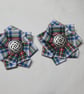 White Dress Stewart Handmade  Scottish Tartan Plaid Shoe Clips  - Image 5