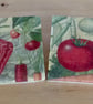 Marble 'Red Veg' Coasters - Image 1