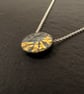Dark Sun - Sterling Silver & 22ct Gold Keum-Boo Pendant