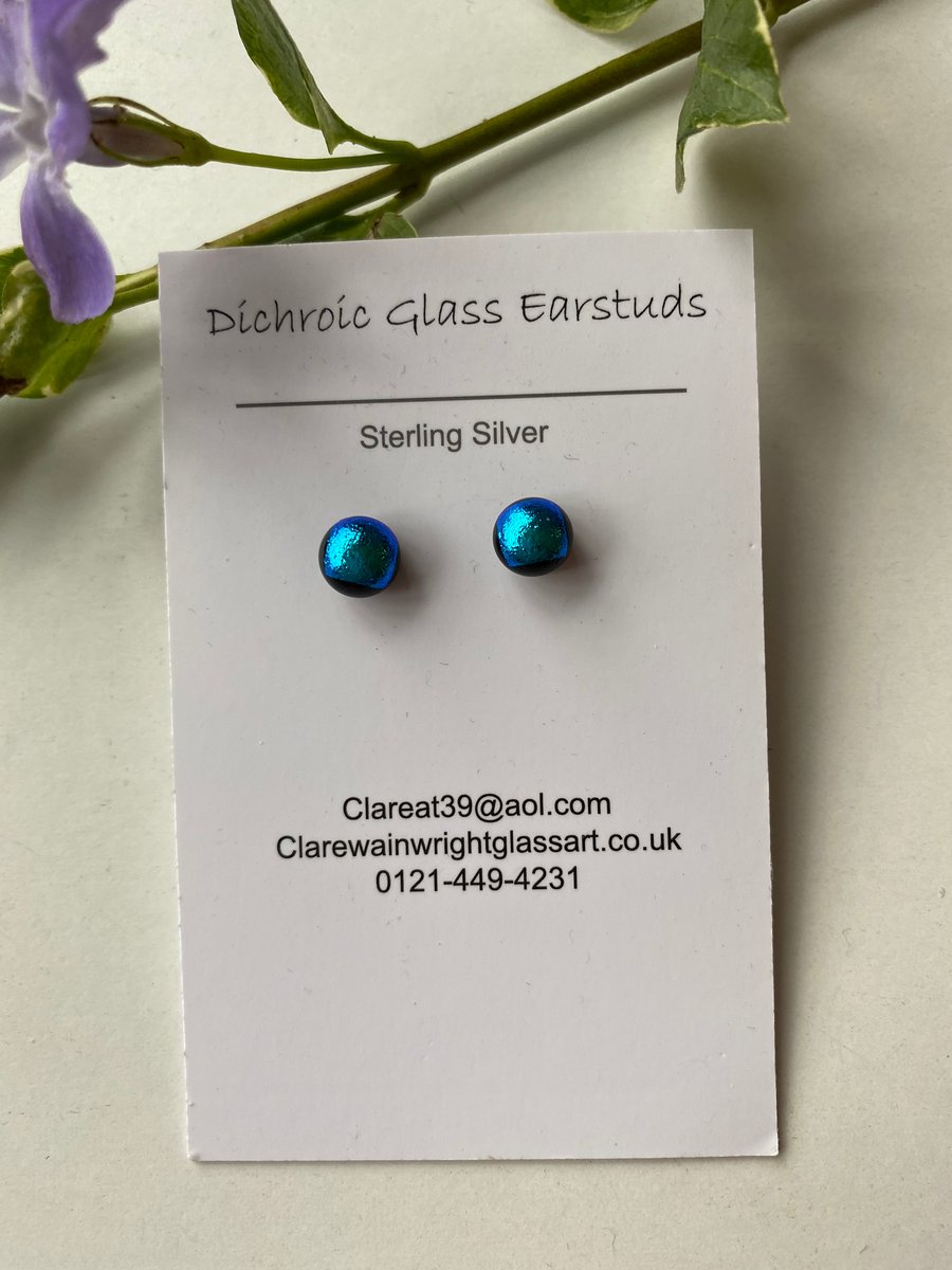 Dichroic Glass Earrings