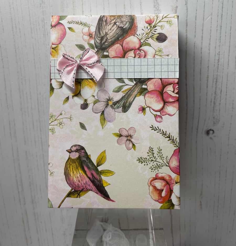 Bird and Roses Plain Notepad Bohemian collection PB16