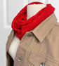 Red with Gold Speckles Infinity Scarf, 100% cotton  - Image 7
