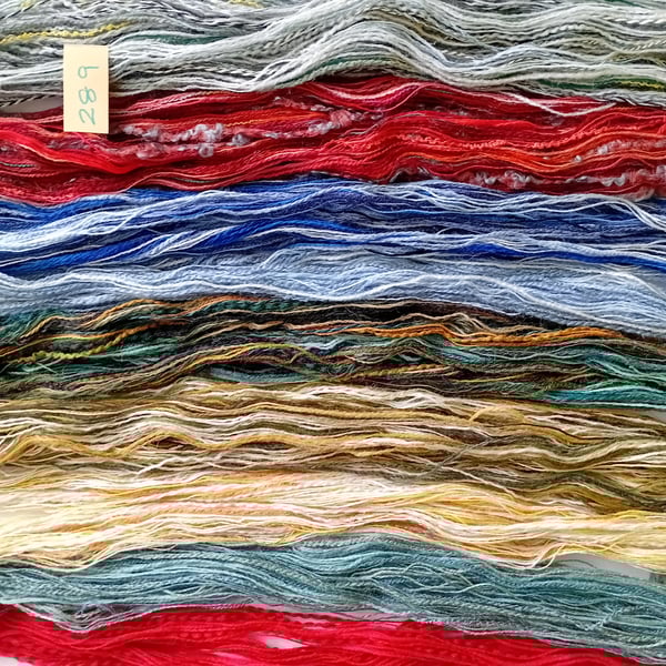 Weaving yarns, thrums and fibres, textured creative threads