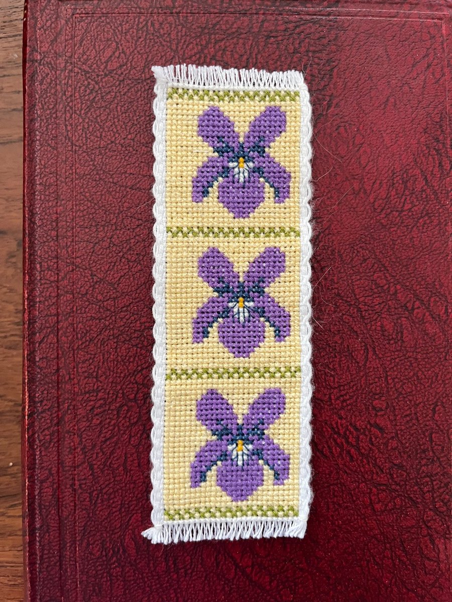 Violet Counted Cross Stitch Bookmark Kit