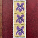 Violet Counted Cross Stitch Bookmark Kit