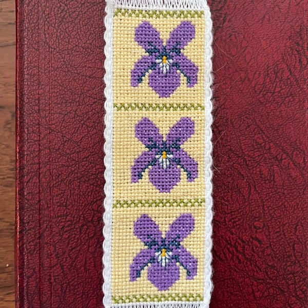 Violet Counted Cross Stitch Bookmark Kit