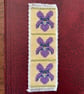 Violet Counted Cross Stitch Bookmark Kit