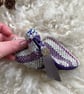 Woolly Wallet - Purple. Handwoven in Wales - Image 2