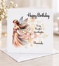 Fairy Birthday Card For Girl Happy Birthday Daughter Granddaughter Niece - Image 1