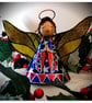 Large: Blue Tin Angel Christmas tree topper - Image 2