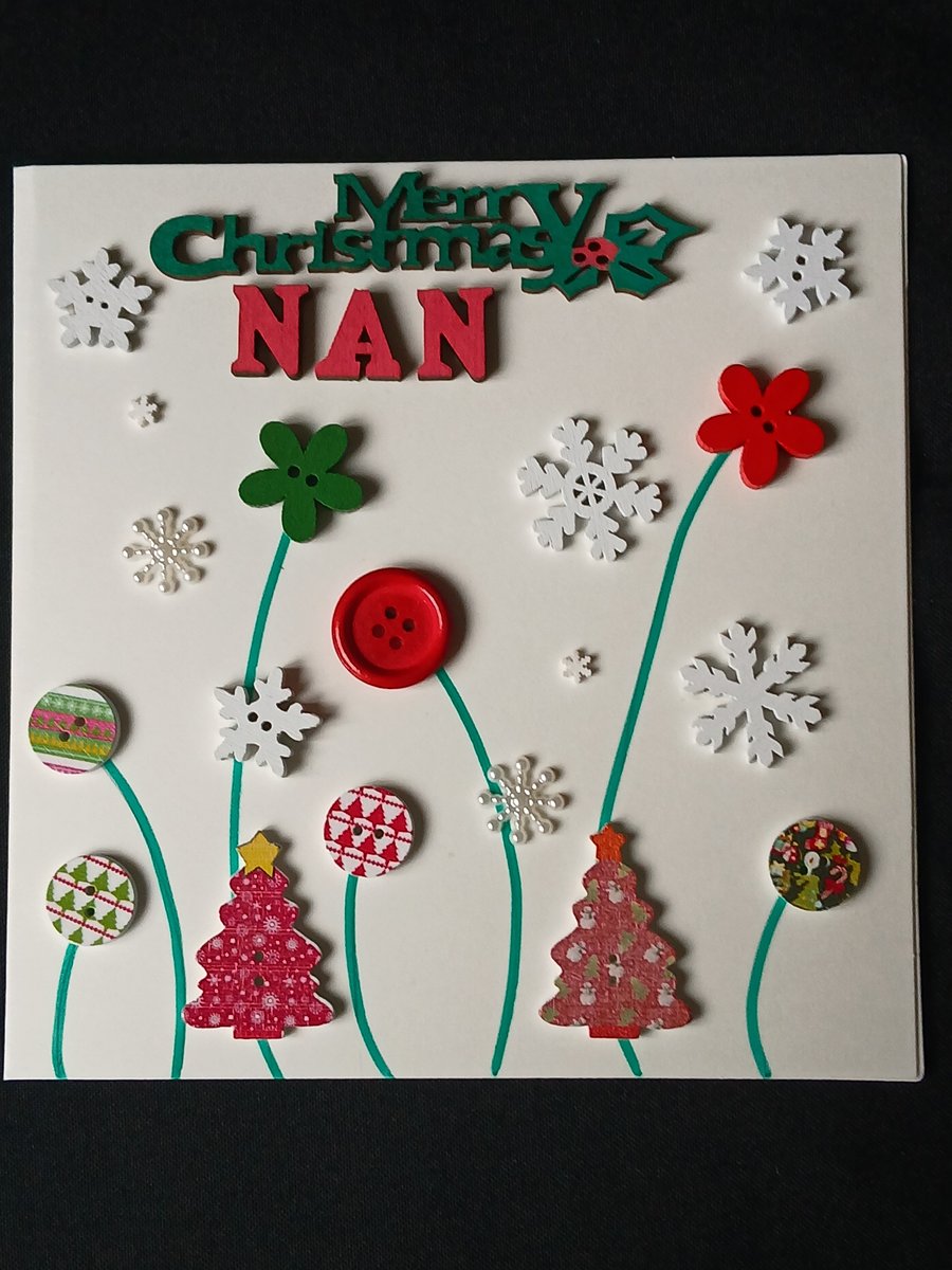 Handmade, nan christmas card 