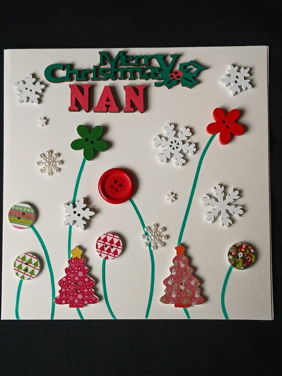 Handmade, nan christmas card 