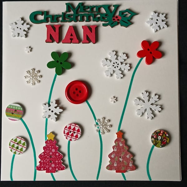 Handmade, nan christmas card 