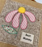 Pretty pink daisy appliqué card for Mummy - Image 2