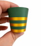 Pack of four stripy Christmas tree pots, fused glass display stands, 4mm slot - Image 4
