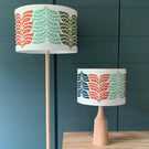 NEW Handmade Leaf Print Lampshade - Multicoloured - British Made 