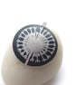 Black seed head disc pendant necklace 