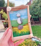Pebble Puffin Driftwood Wall Art - Handmade Coastal Bird Art - One-of-a-Kind - Image 1