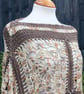 Taupe and Beige Mix Crochet Poncho - Design A542 - Image 5