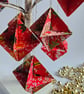 Origami Christmas Decorations - Red and Gold
