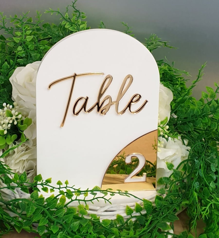 Luxury Acrylic Wedding Table Numbers Folksy
