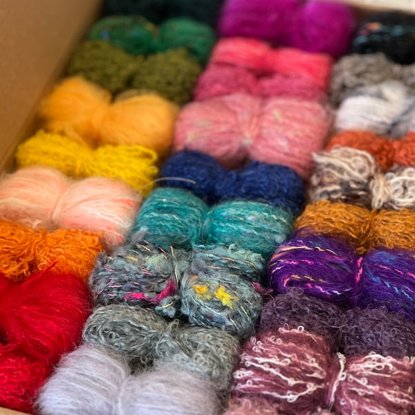 Mohair Wool Yarn Large Selection Pack for Wet Felting