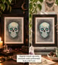 Smoky Joe - Original Blue Skull Watercolour Painting - Gothic Wall Art - Image 4