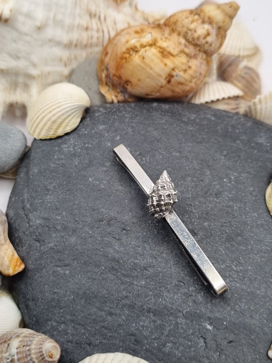 Hair slide with real winkle shell covered in silver!