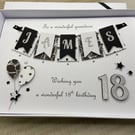 Personalised Handmade Birthday Card Son Grandson Dad Any Age 18 21 30 40 Boxed 