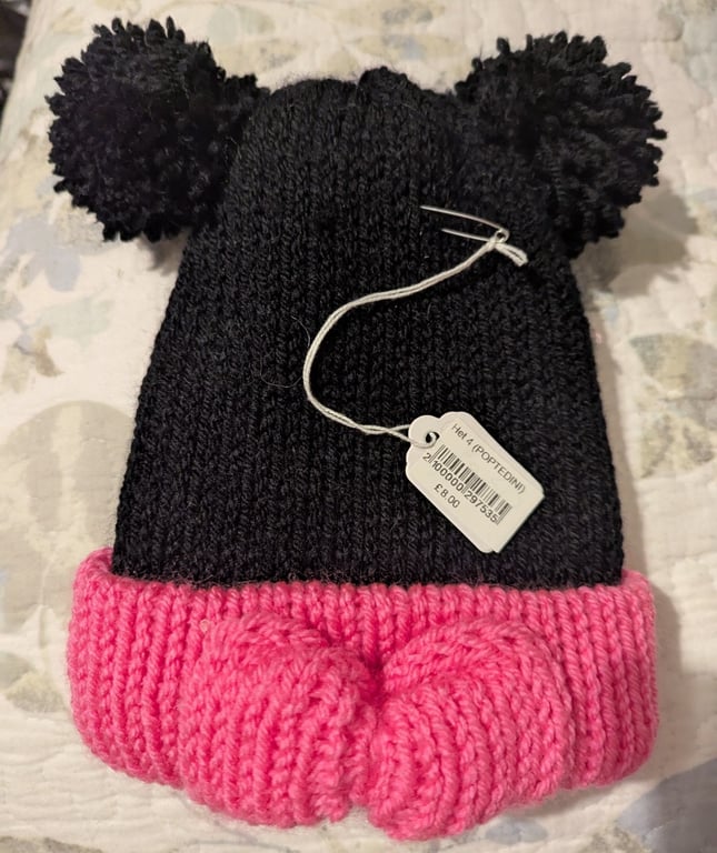 Minnie mouse inspired adult beanie