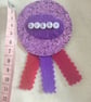 Purple sparkly handmade Queen rosette - Image 3