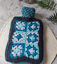 Perfectly Imperfect Crochet Hot Water Bottle Cover Aqua