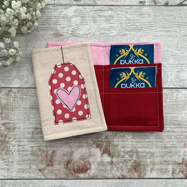 Tea bag wallet, travel tea storage