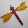 Handmade cast glass dragonfly - Sunny delight - suncatcher