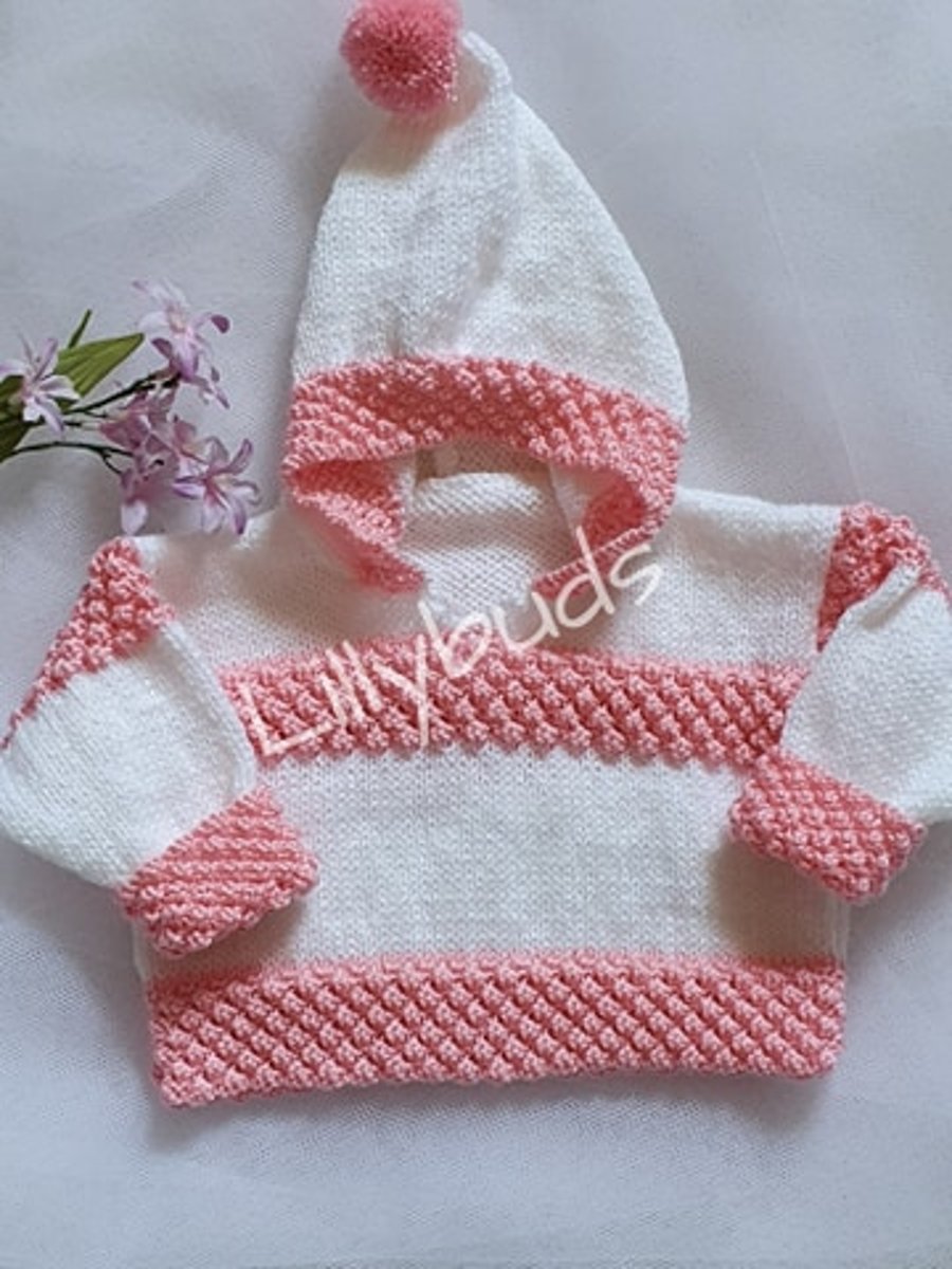 Hand knitted baby, child hoody. Baby jacket, Hoodie, Jumper, Sweater