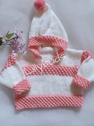 Hand knitted baby, child hoody. Baby jacket, Hoodie, Jumper, Sweater