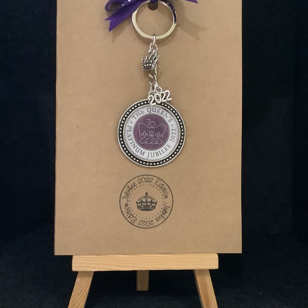 Queen’s Platinum Jubilee keyring, hand made. 