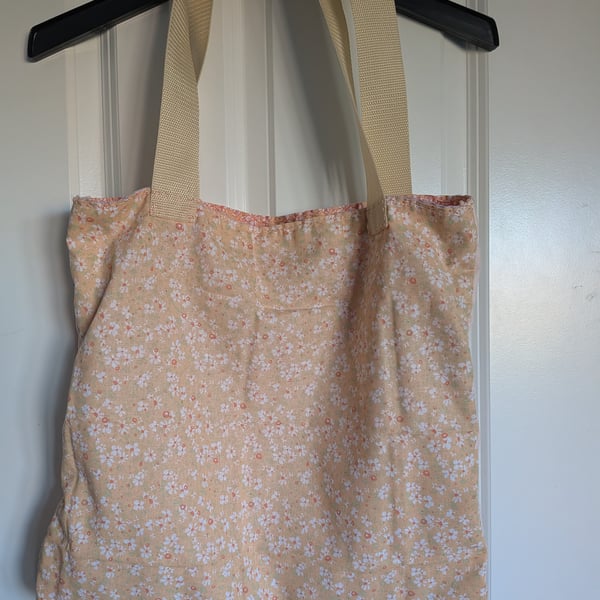 Handmade reversible tote bag. 