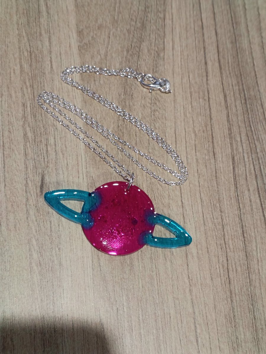 Planet necklace handmade unique gift 
