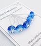 Lampwork Stitch Markers - Stained Glass Blues - Image 3