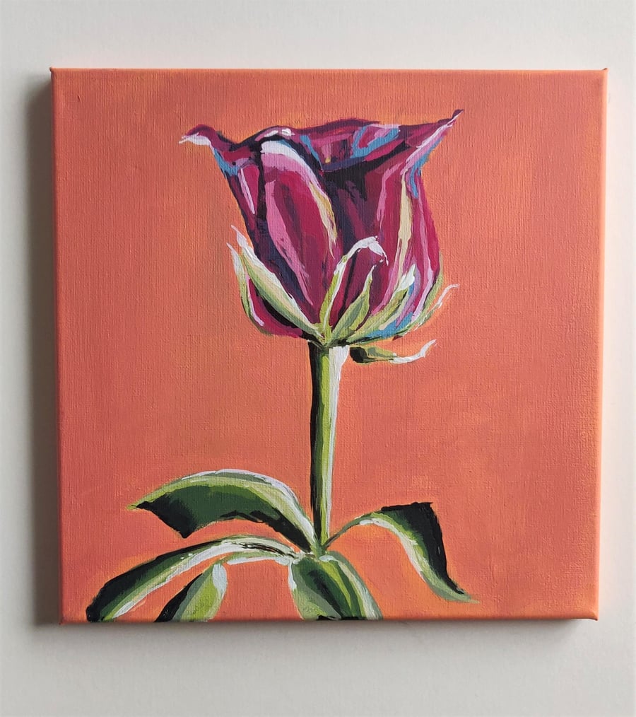 Pink Rose Painting