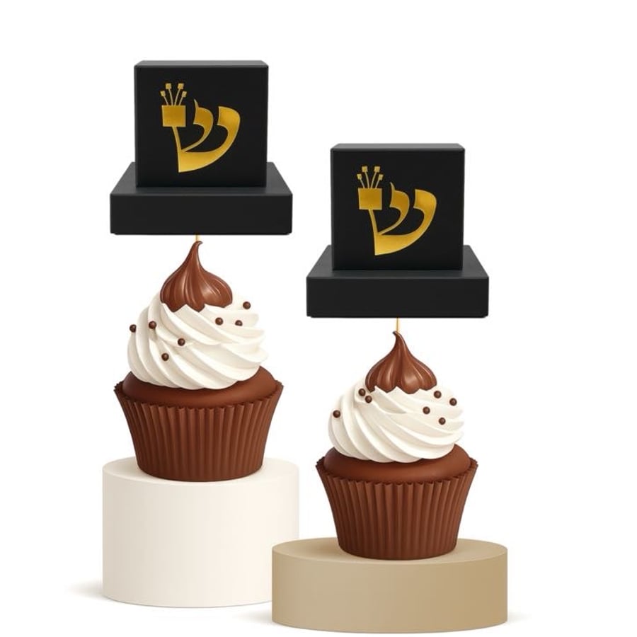 Bar Mitzvah Cupcake Topper Kiddush In Shul Theme Pack Of 15