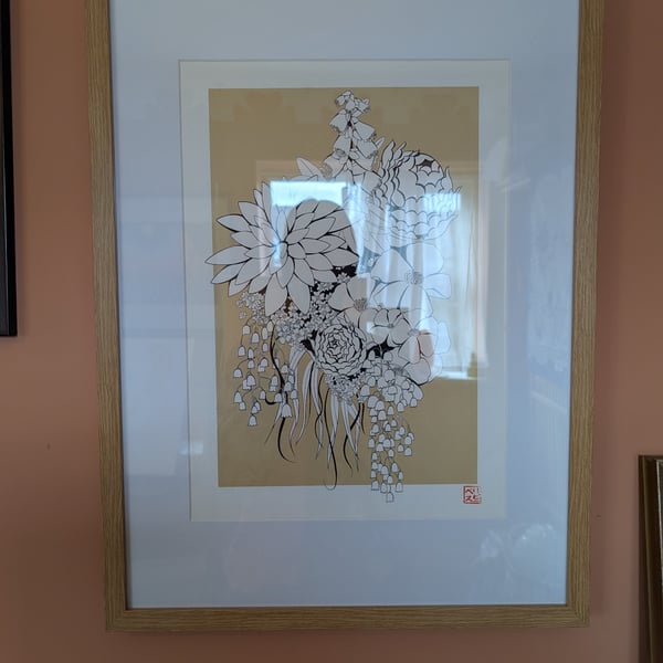 Bouquet Print Framed