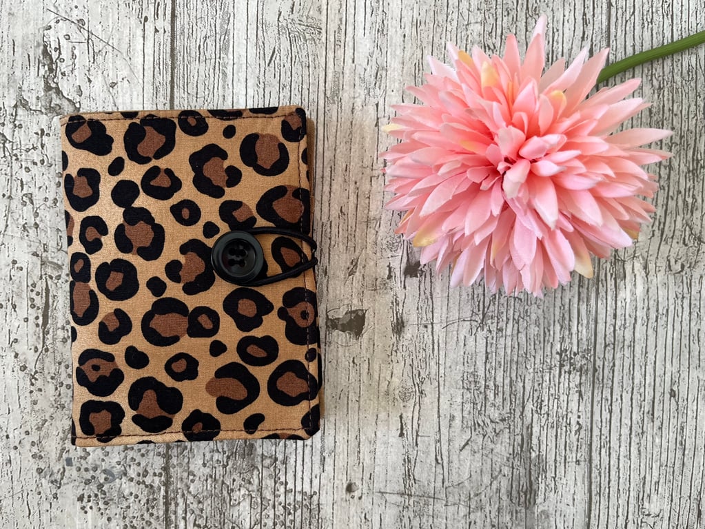 Fabric tea bag holder case pouch tea sachets leopard print animal travel work we