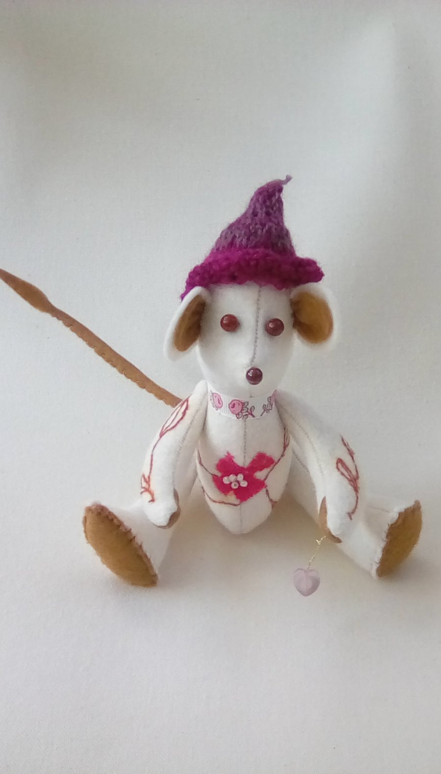 Felt Mouse, Handmade Mouse, Home Decor, Embroidered Mouse