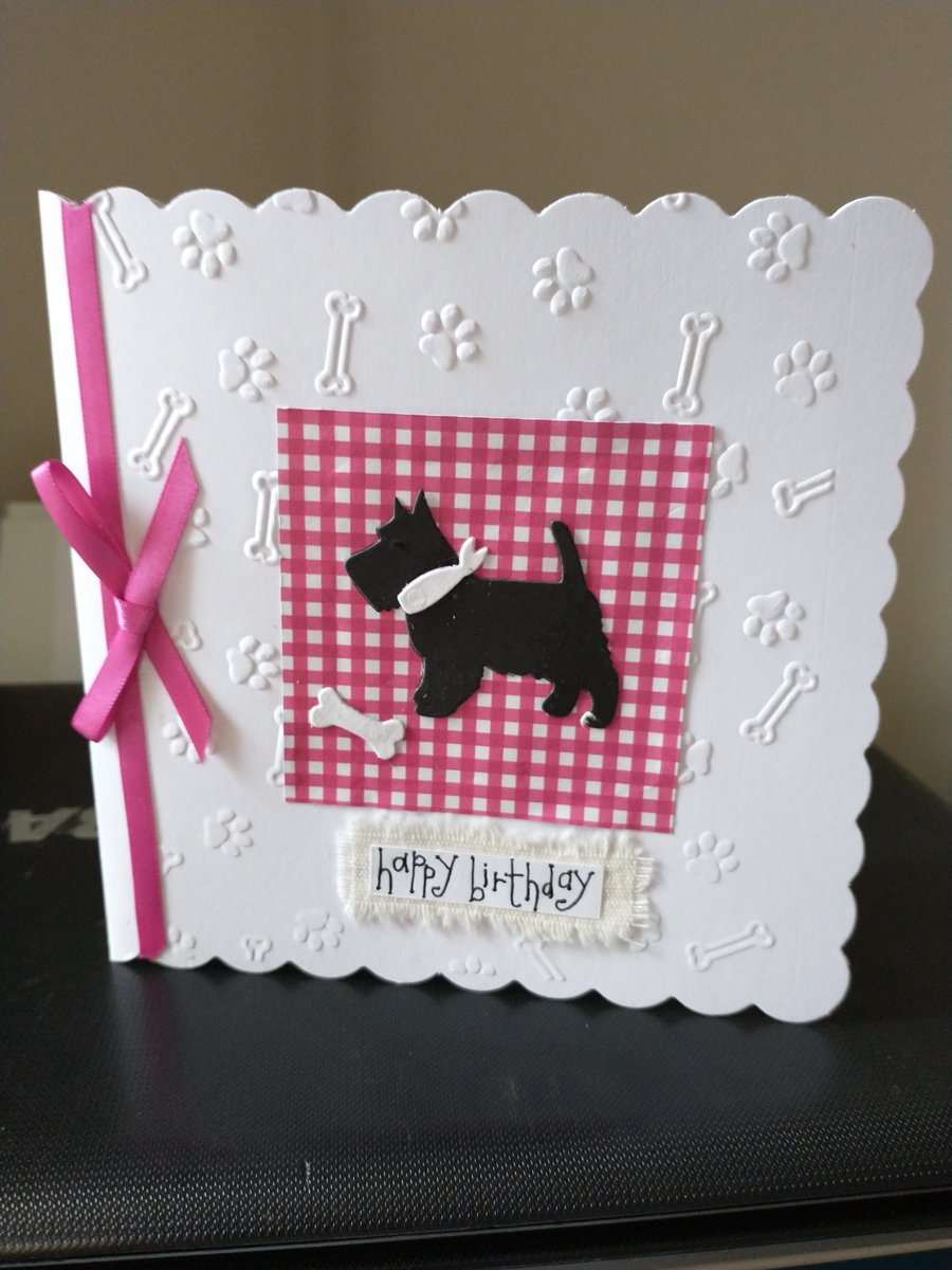Scottie dog birthday card